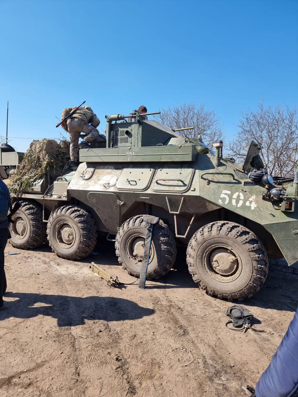 Captured Russian military command and control vehicle R-149МА1