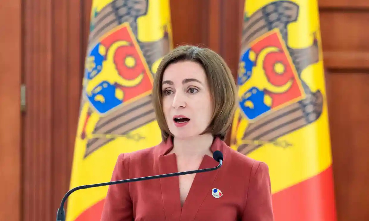 Moldova’s president, Maia Sandu, speaks during a joint press conference with the European Council president in Chisinau , Defense Express