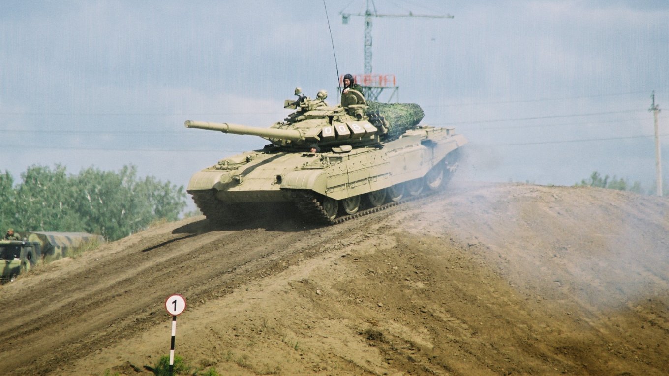 Modernized T-55M5 tank