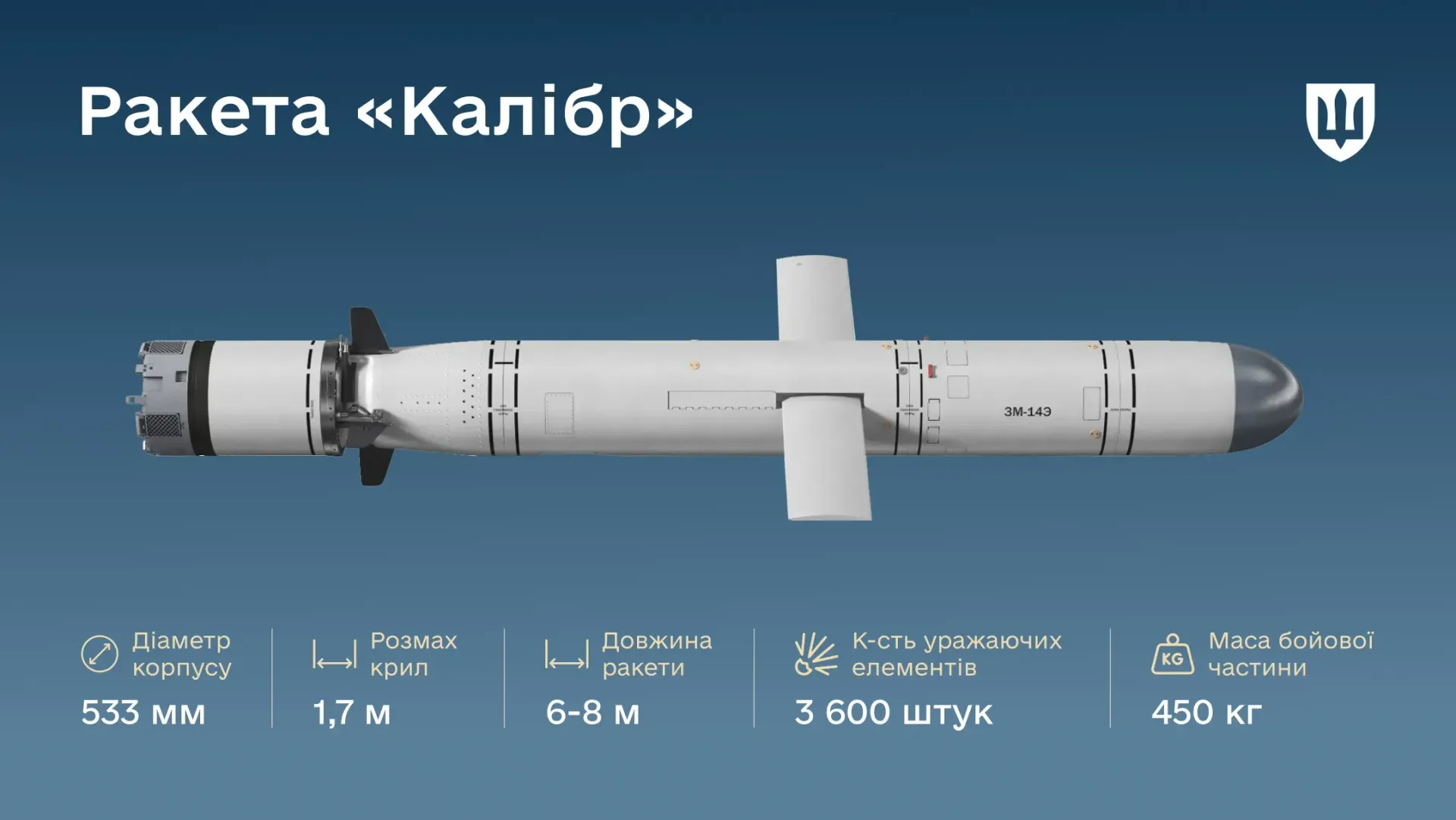 The Kalibr cruise missile Defense Express Ukrainian Experts Find Cluster Warhead in russian Kalibr Missile for the First Time