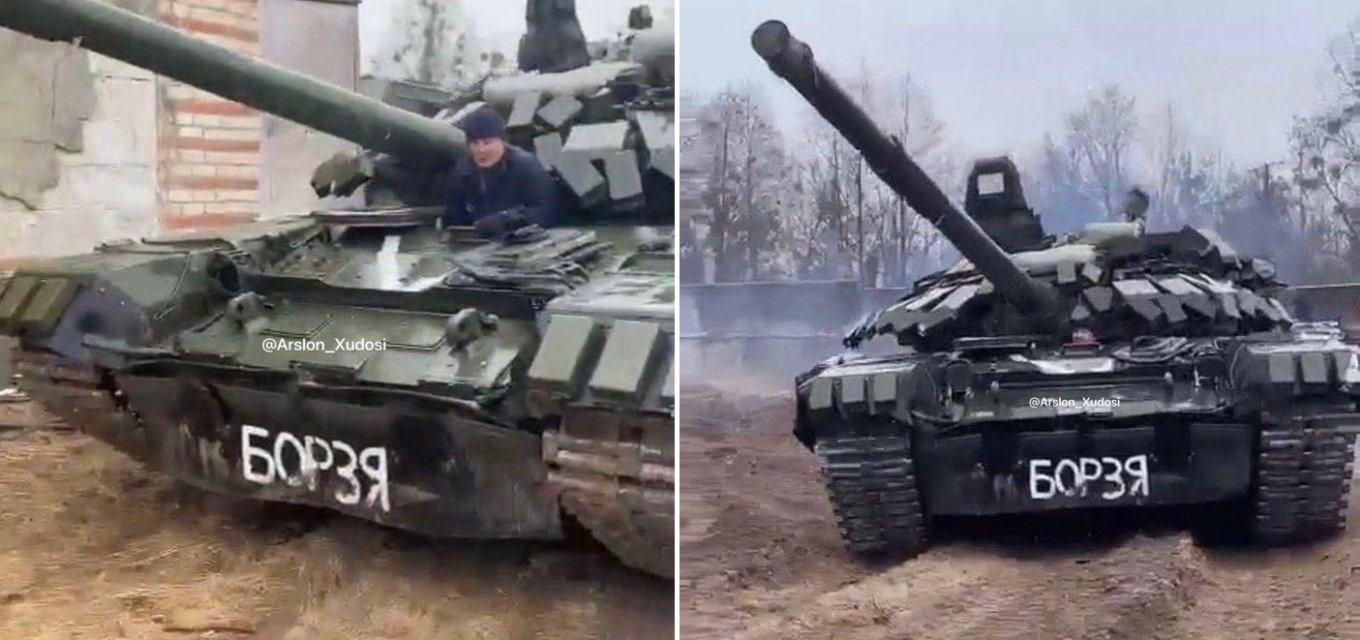 Tank T-72B3 that was nicknamed as Borzya, The russians Strengthening T-72B3 Tank’s Armor Protection by Placing Some Elements in Unexpected Places, Defense Express