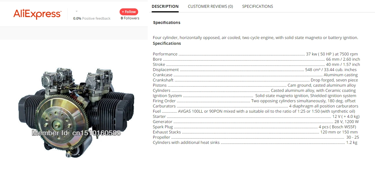 Specifications of MD 550 engine that is used to drive Shahed-136 kamikaze drone, WSJ States Iranian Kamikaze Drones Used by russians Creates New Dangers for Ukraine’s Troops, Defense Express