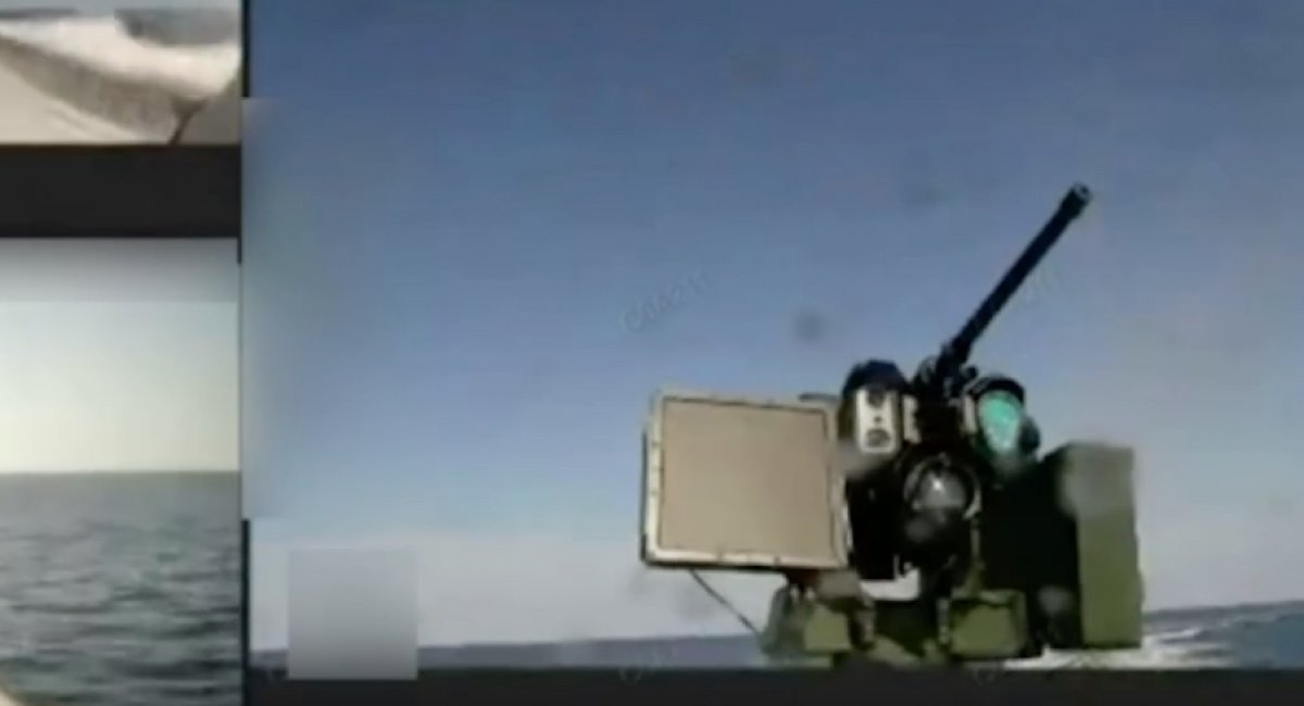 Ukrainian Sargan-3000 system equipped with a gun / Screenshot from video