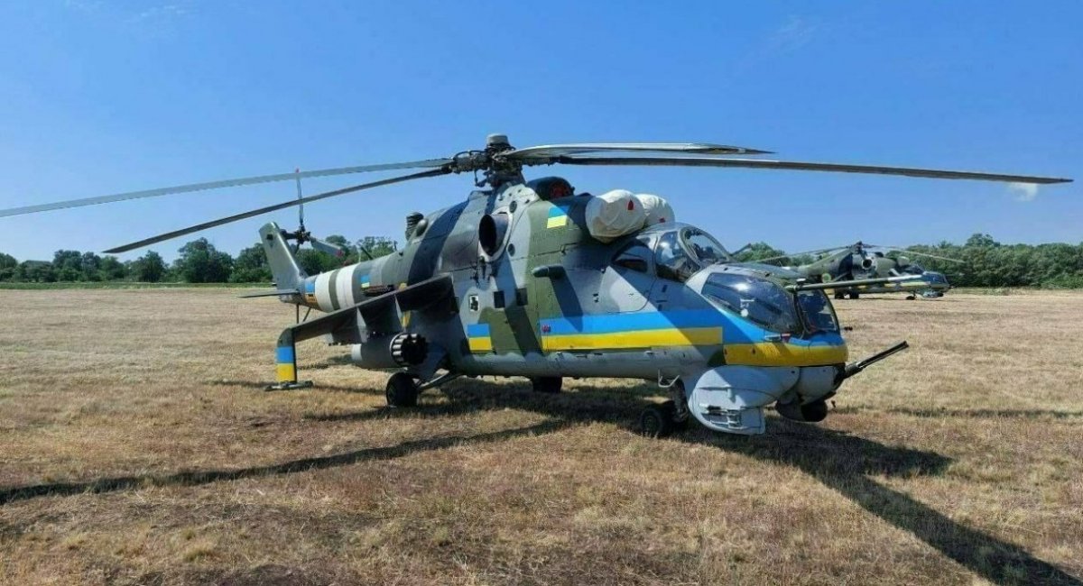 Mi-24V attack helicopters received from the Czech Republic in service with the Armed Forces of Ukraine, July 2022