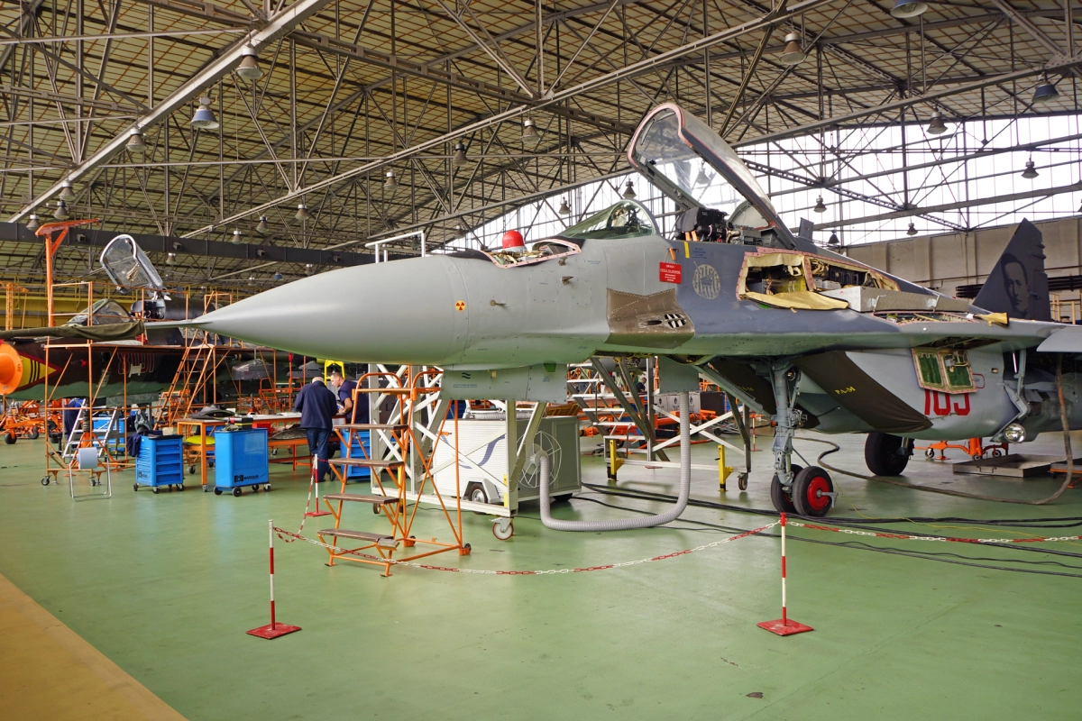 MiG-29 of the Polish Air Force repaired and modernized at Wojskowe Zakłady Lotnicze Nr. 2