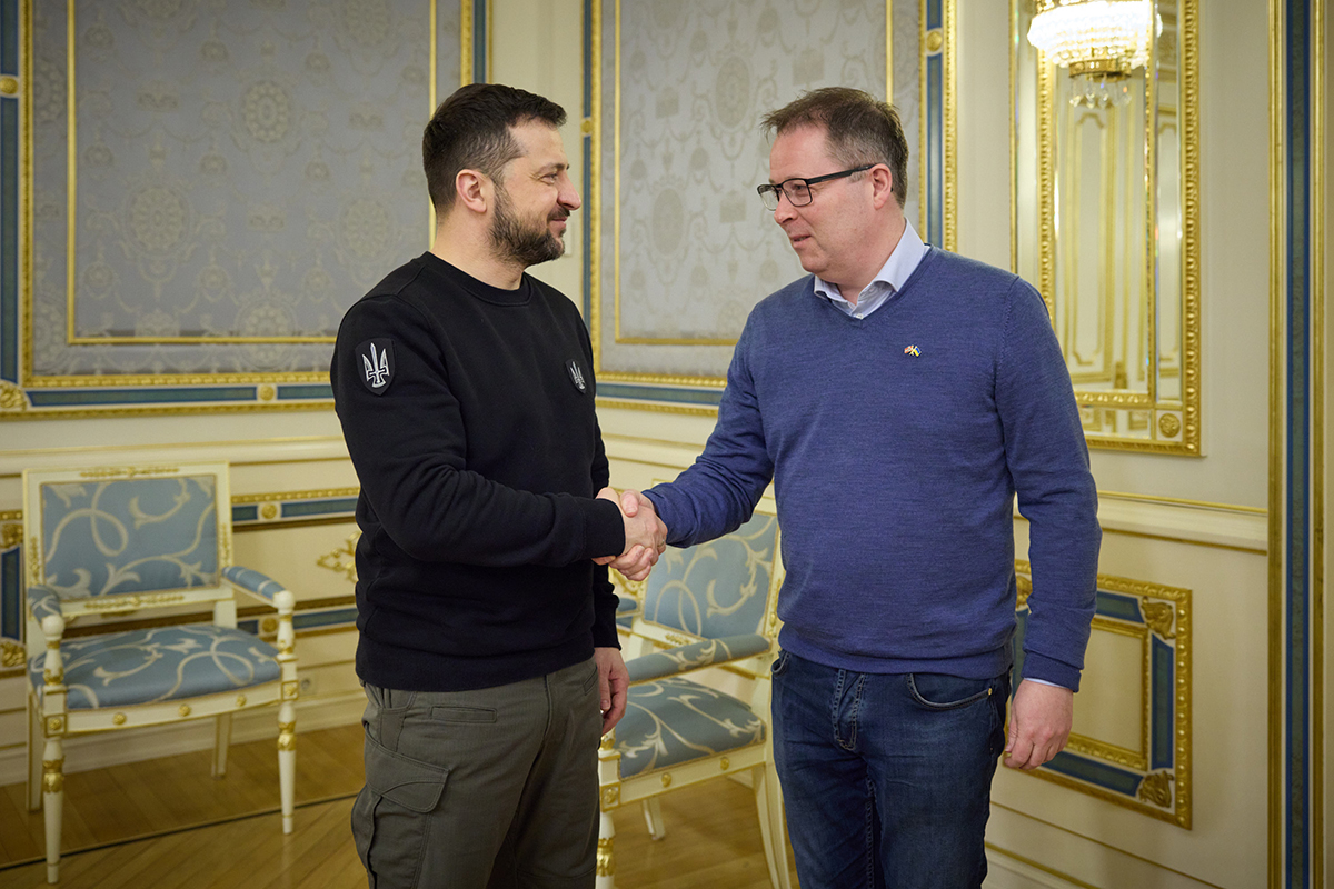 Ukrainian President Volodymyr Zelenskyi meeting with Bjørn Arild Gram, the Minister of Defense of Norway / Defense Express / Norway Appoints a Defense Attache to Deepen Cooperation With Ukraine