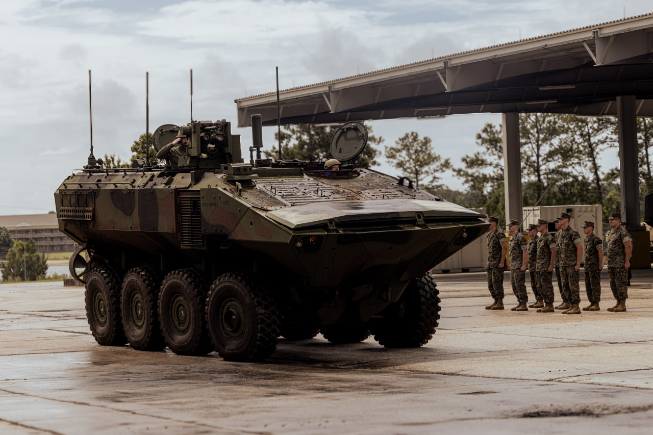 U.S. Marine Corps ACV armored vehicle, which is SUPERAV variant