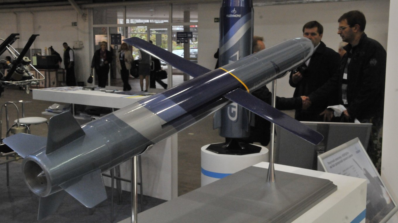 Scale model of a Ukrainian Korshun-2 cruise missile in development