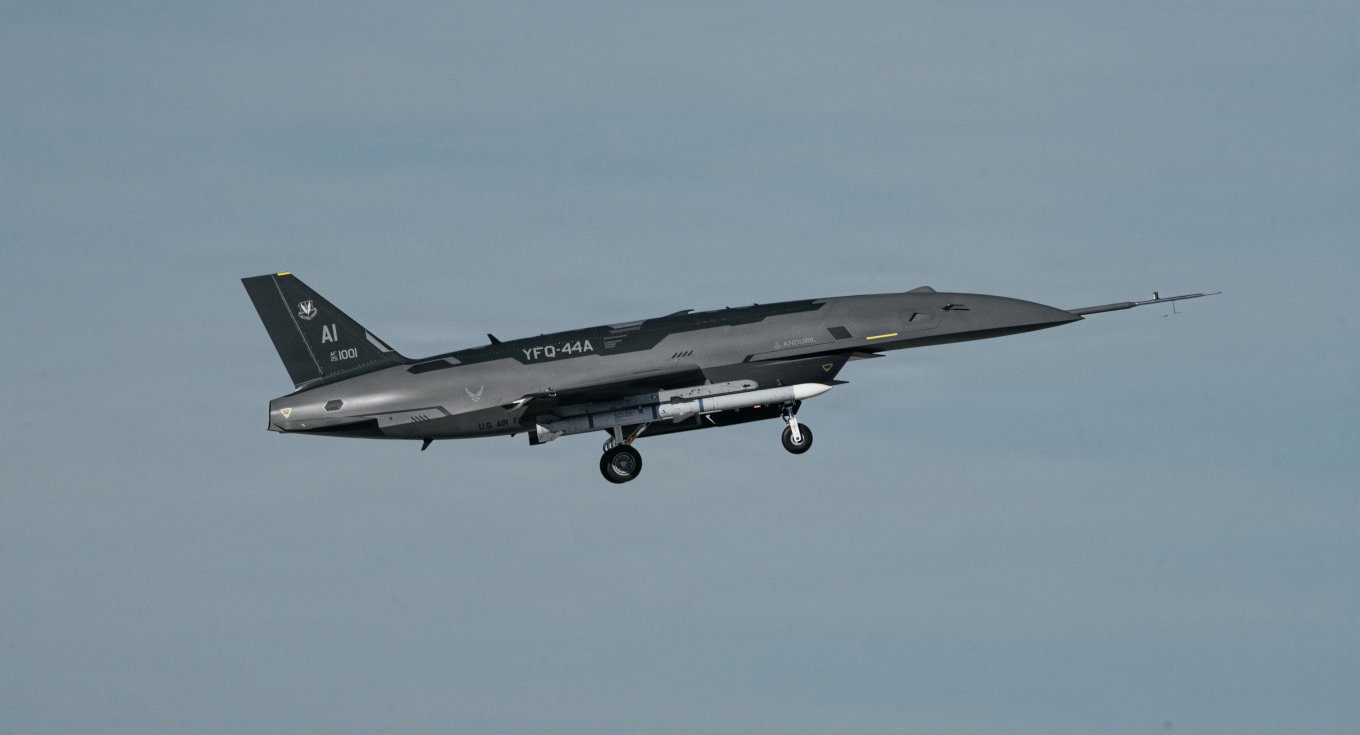 YFQ-44 Fury by Anduril during February 2026 test flights with AIM-120