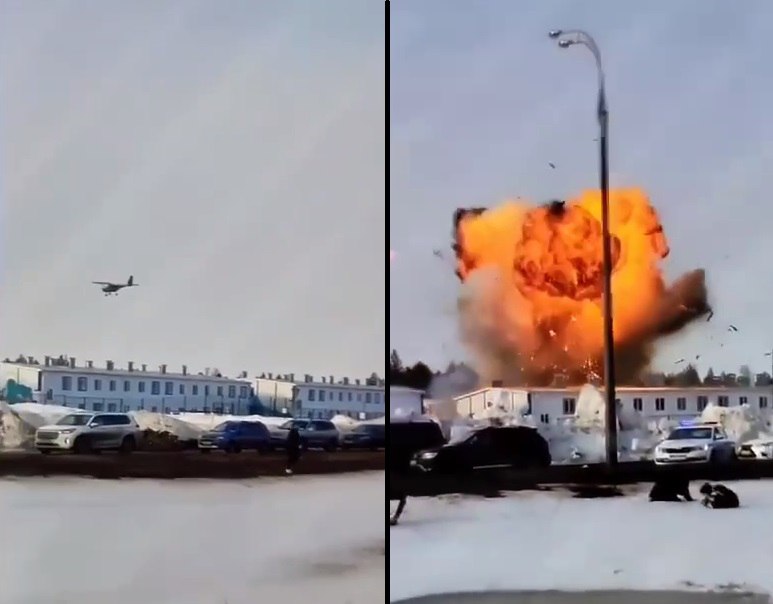Ukrainian drone hits russian facility, Defense Express