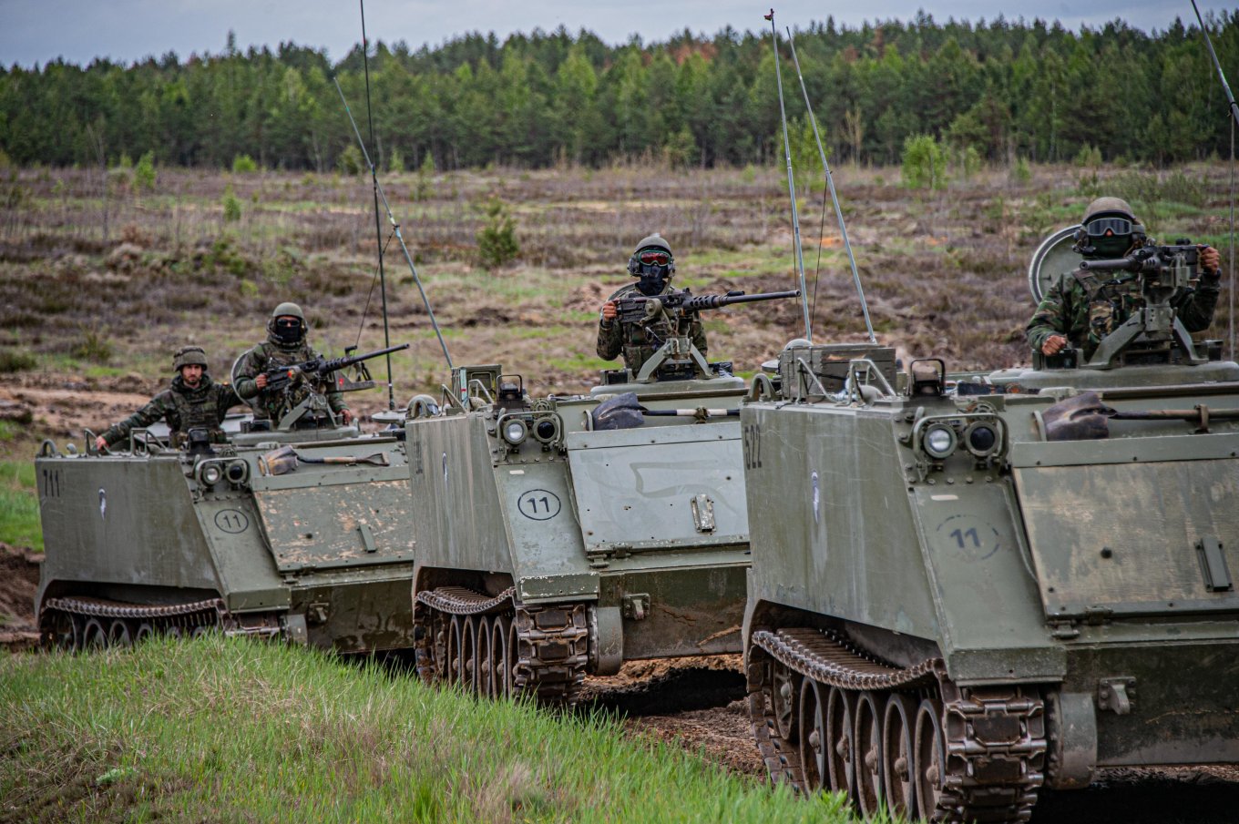 Spanish military on M113 armored personnel carriers during NATO exercises in Latvia, May 2022, Ukraine’s Troop Get More Western Armored Personnel Carriers, Defense Express