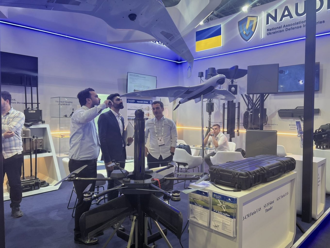 NAUDI booth at IDEF-2025, respresenting latest Ukrainian military tech / Defense Express / Ukraine at IDEF-2025: Which Weapons Made Waves and Drew Foreign Attention
