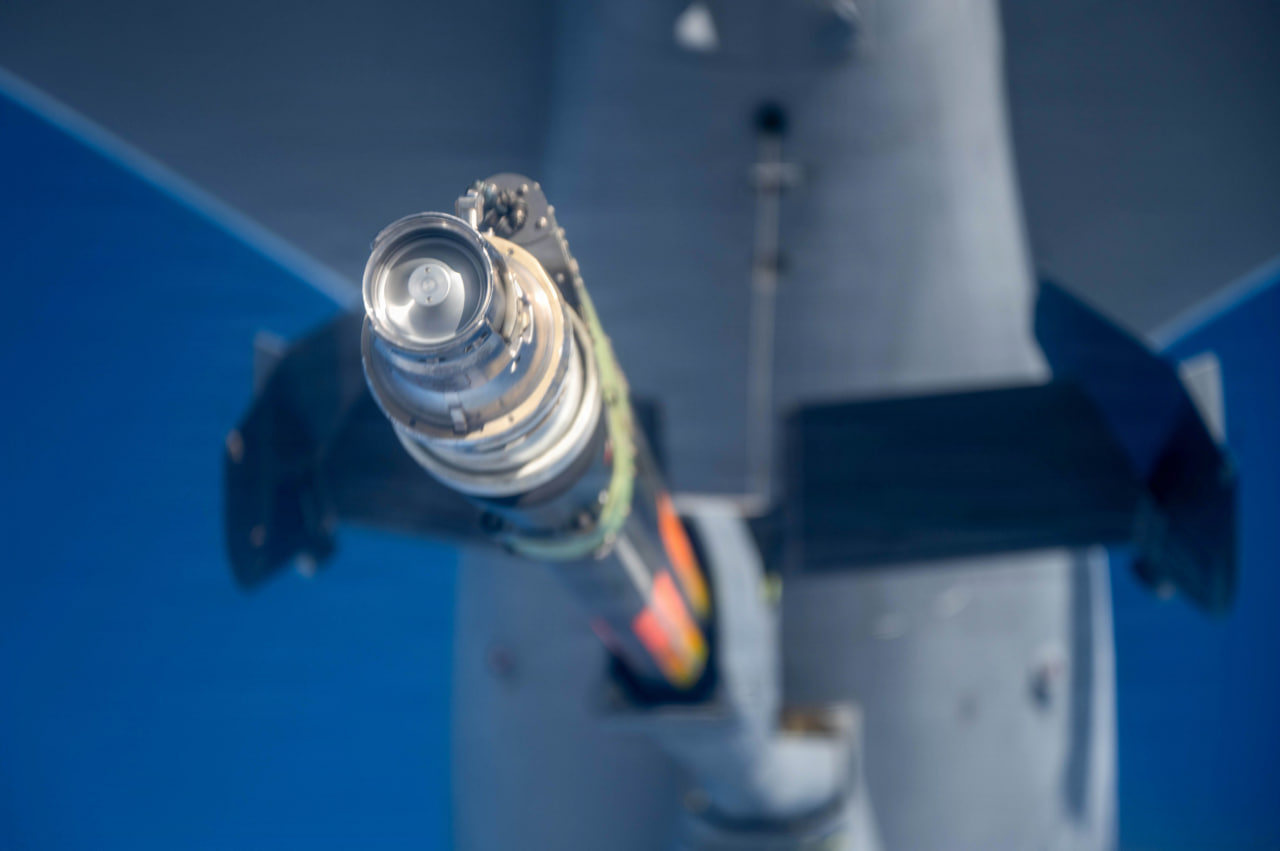 KC-46A aircraft refueling boom