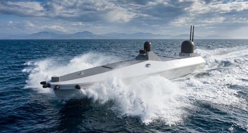 Tufan kamikaze maritime drone. Photo credit: Aselsan