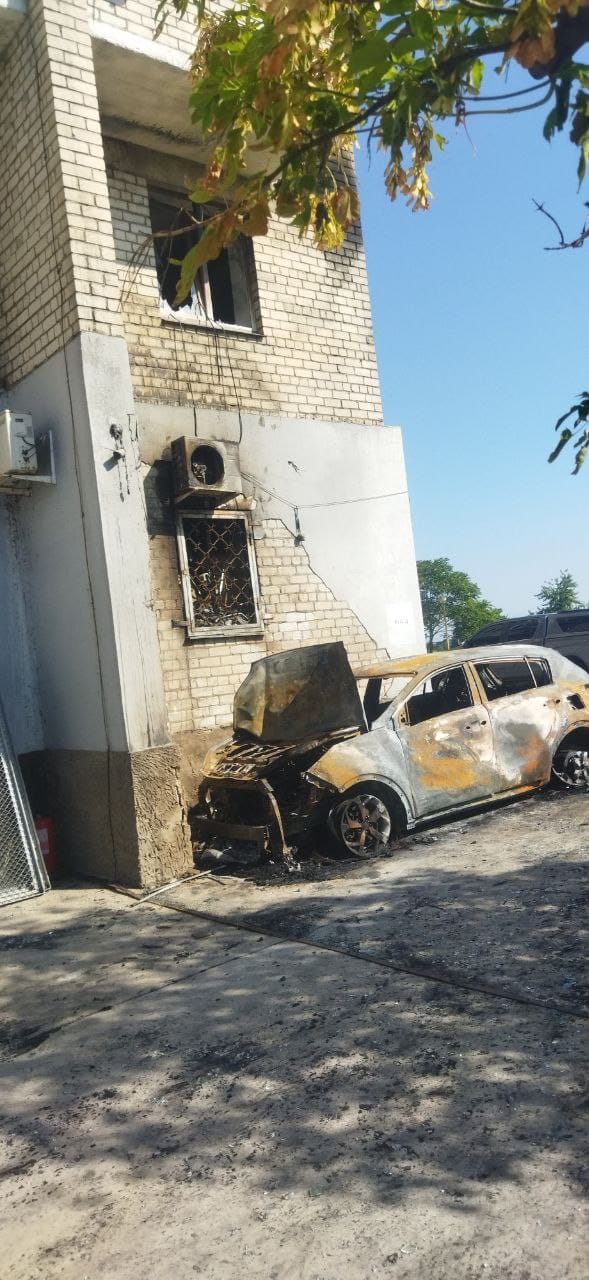 The FSB headquarters in temporarily occupied Enerhodar Defense Express The Armed Forces of Ukraine Hit russian Official’s Home and FSB Headquarters