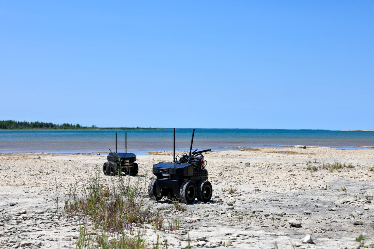 Two unmanned ground systems deployed by the US Navy during Silent Storm 25