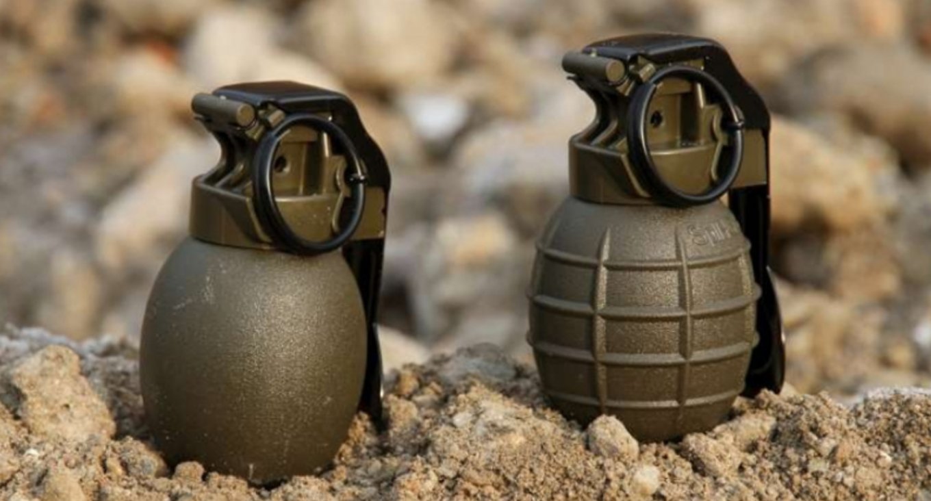 SplHGr 85 defensive and OffHGr 85 offensive hand grenades