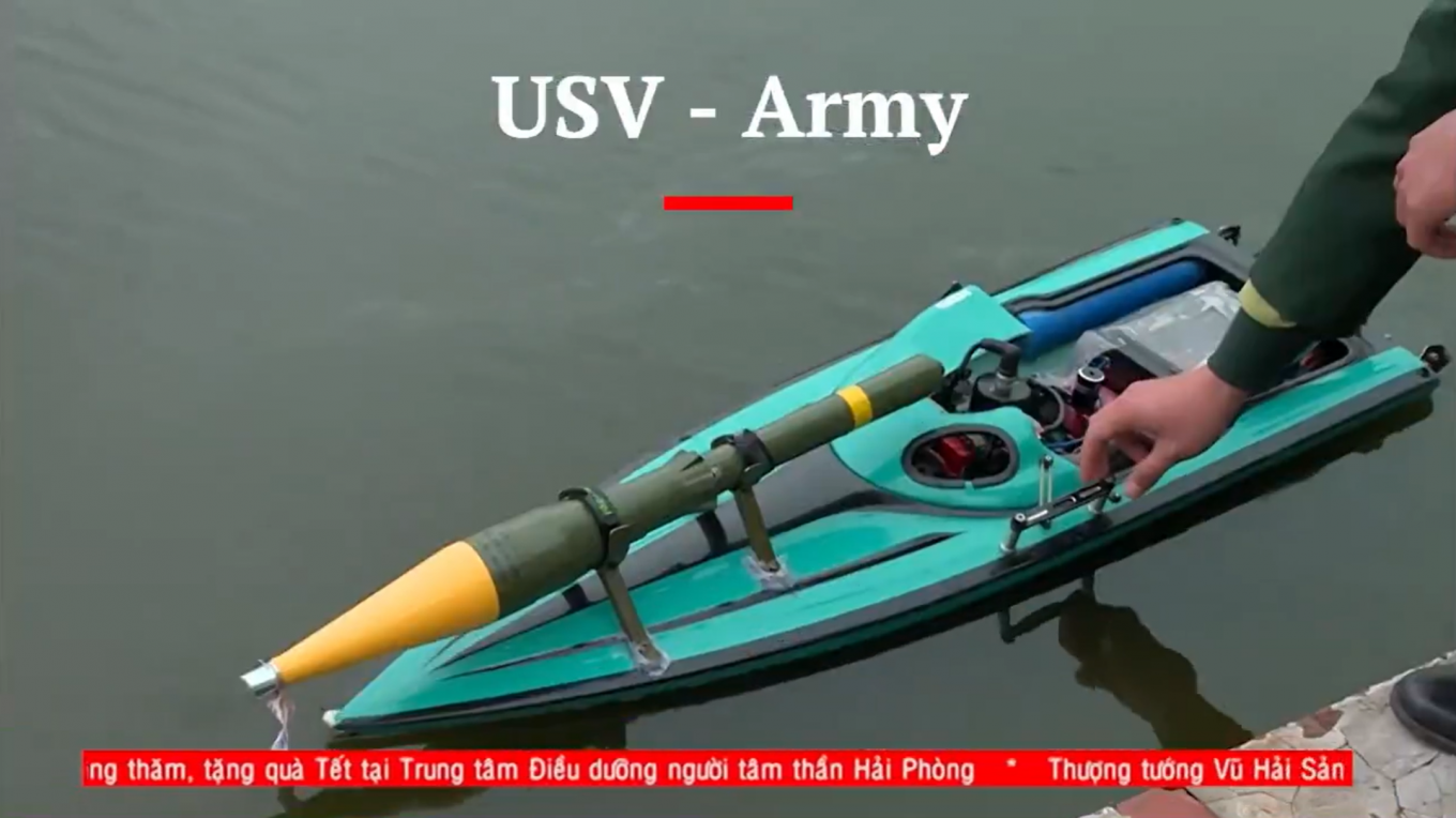 Vietnam’s Water Spider, built from a toy boat and a PG-7 cumulative round /  Video screenshot