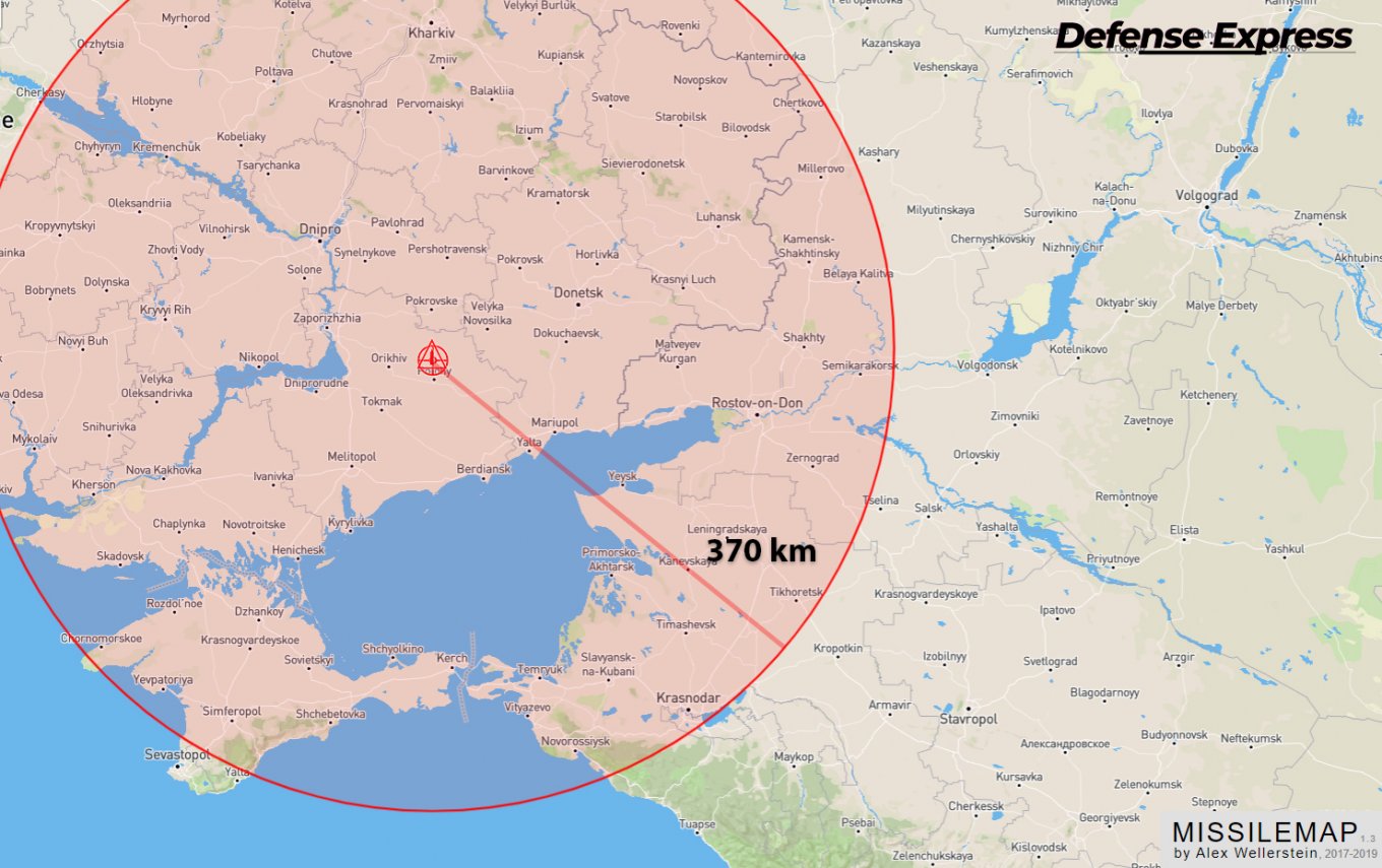 Defense Express / How Far Ukraine Would Reach If U.S. Allows to Fully Use ATACMS, Map