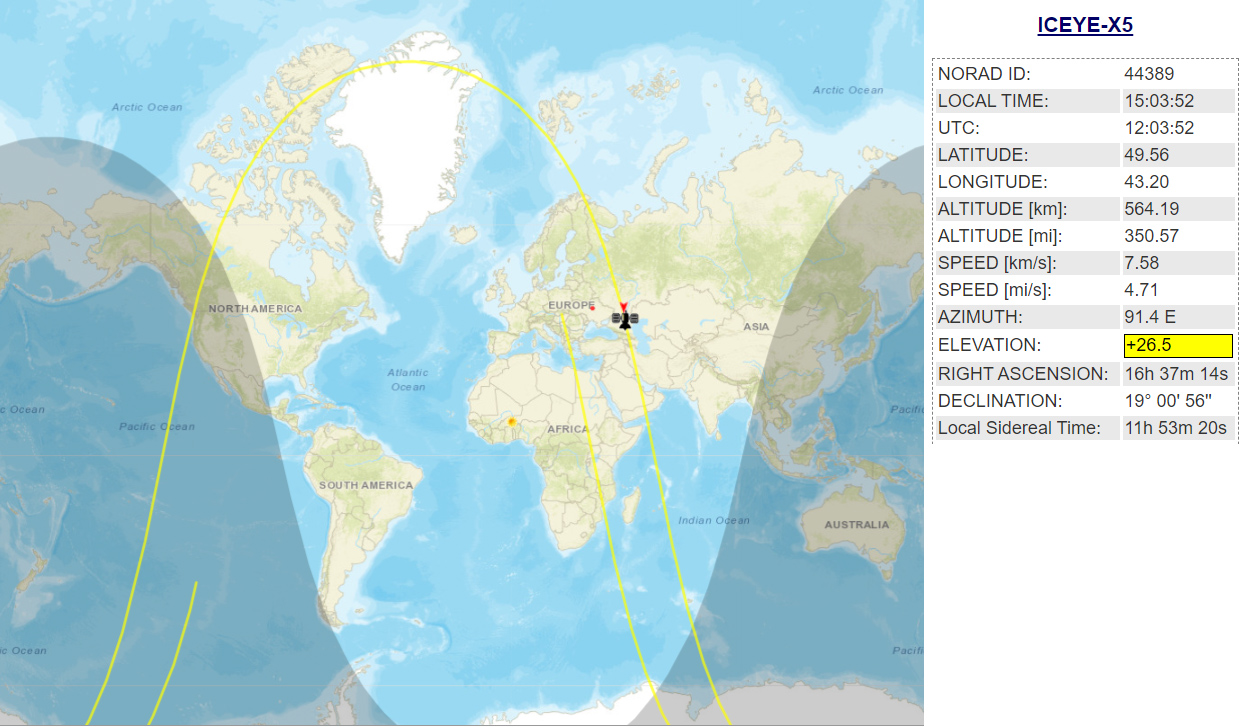 ICEYE Satellite Bought by Ukrainian Volunteers Helps Detect Russia’s Equipment on Battlefield, Defense Express