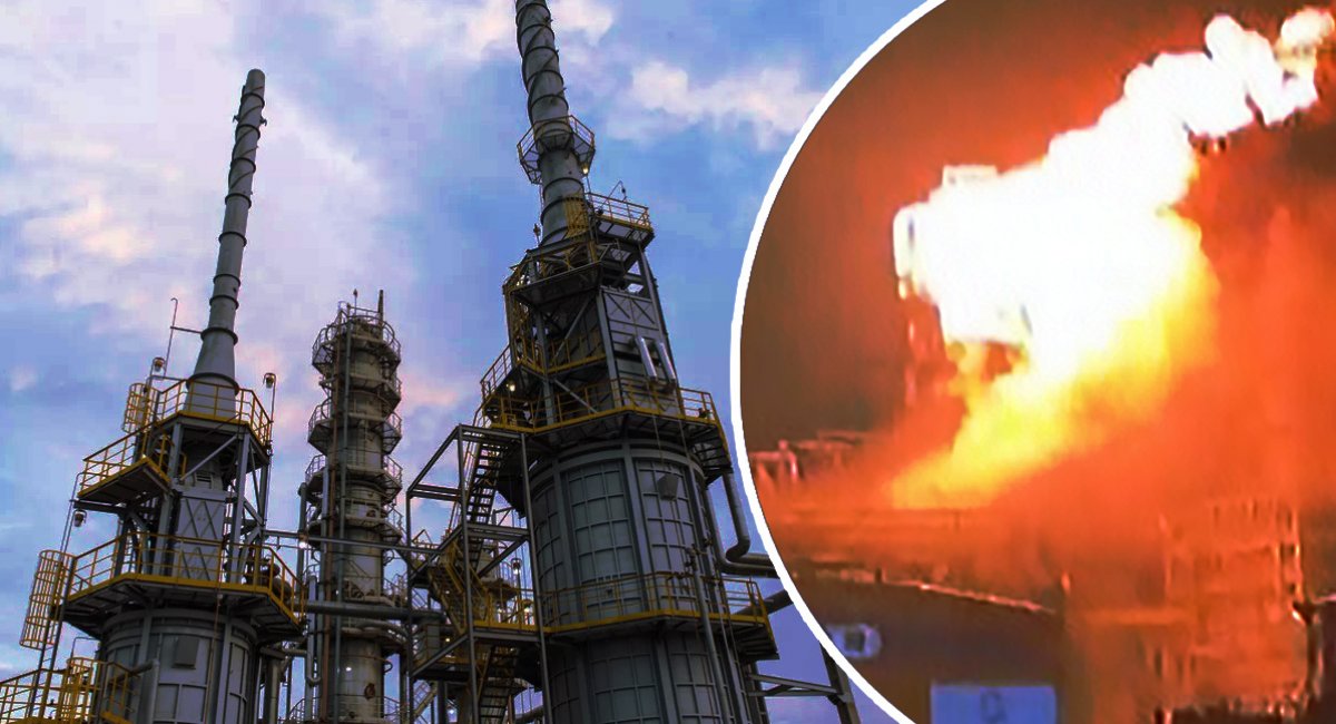 The attack on the Ilya refinery resulted in a large fire, Defense Express