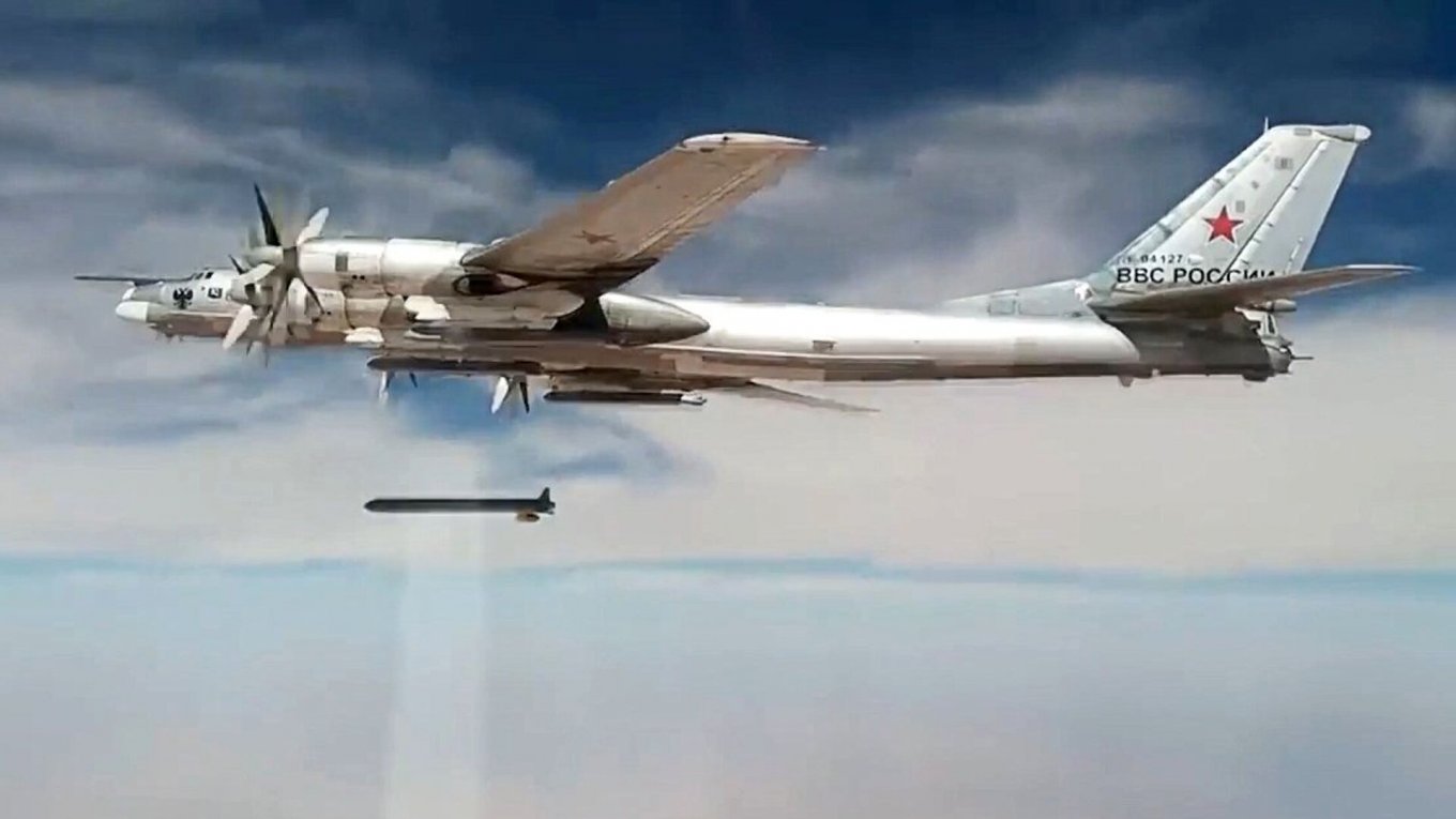 Kh-101 missile launched by a Tu-95MS bomber /