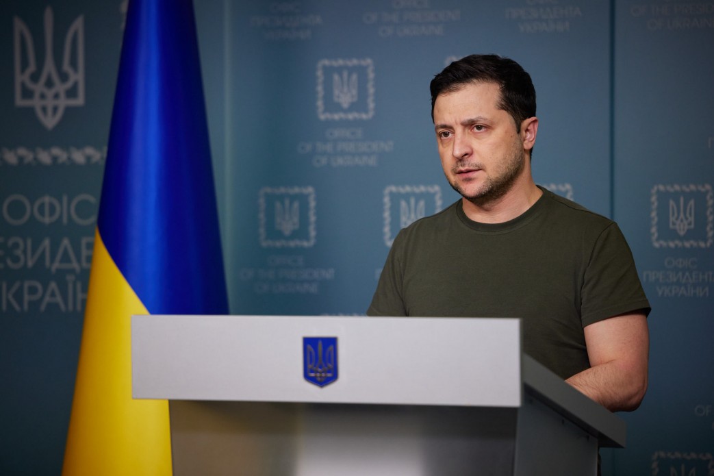 The President of Ukraine Volodymyr Zelenskyy