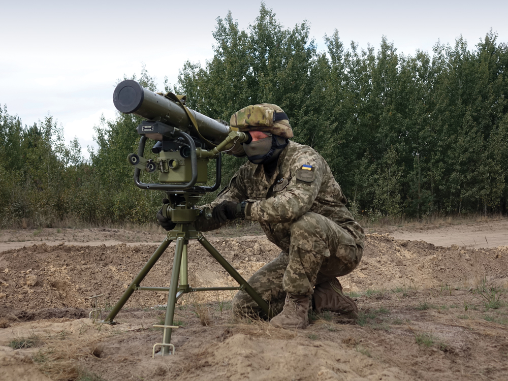 Corsar ATGM can be easily identified by the characteristic handles and optics