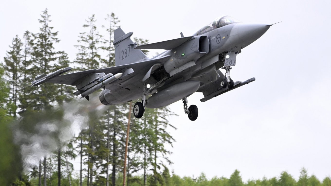 Swedish JAS Gripen fighter jet - Illustrative photo from open sources