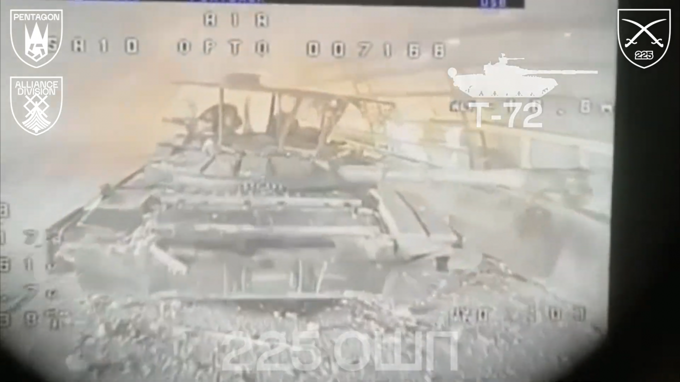 russian Tank Was Hit Right in Its Hiding Place