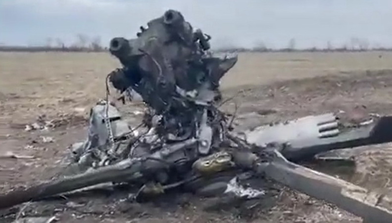 Remains of a russian Mi-8/Mi-17 helicopter that was shot down by the Armed Forces of Ukraine, Defense Express