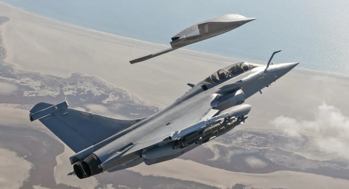 Rafale F5 and loyal wingman UAV