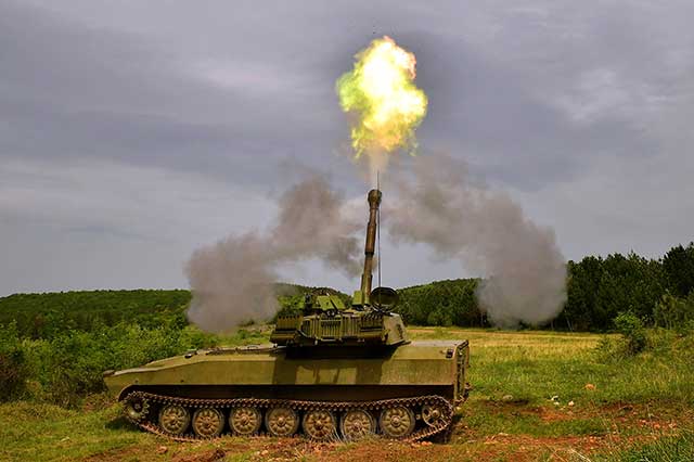 Polish self-propelled howitzer 122mm Gvozdika