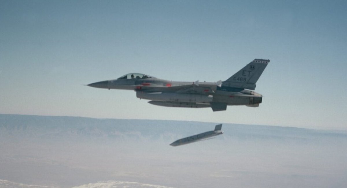 The F-16 aircraft with the AGM-158 JASSM-ER,