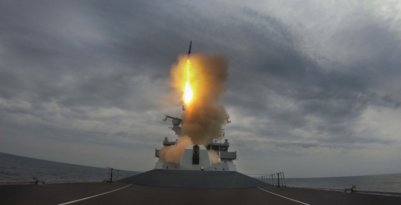 Sea Viper Surface-to-Air Missile Launch from a Type 45 Destroyer