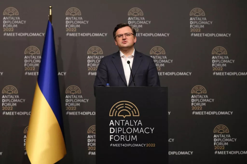Foreign Minister Dmytro Kuleba holds a press briefing after negotiations with Russian Foreign Minister Sergey Lavrov end without a result, in Antalya, Turkey, on March 10, 2022 Defense Express, Day 15th of Ukraine's Defense Against Russian Invasion