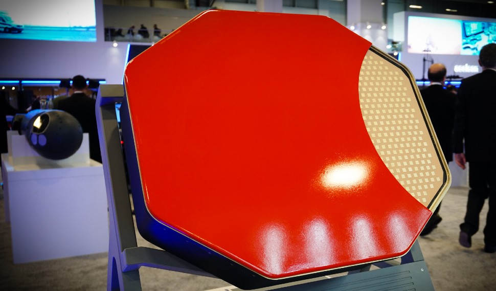 Aselsan showcased  an active electronically scanned array (AESA) design that is being pitched for integration on the Turkish air force's fleet of Lockheed Martin F-16s on IDEF -2019