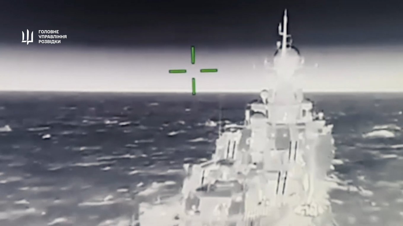 Ukrainian Defense Intelligence Drones Strike russian Buyan-M Corvette, Disrupting Planned Kalibr Missile Attack, Defense Express