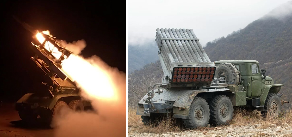 The R-77 surface-based launcher and a BM-21 Grad multiple launch rocket system / Defense Express / Since the 1990s, russia's Been Trying to Create Own NASAMS for R-77 Missile, Here's the Progress