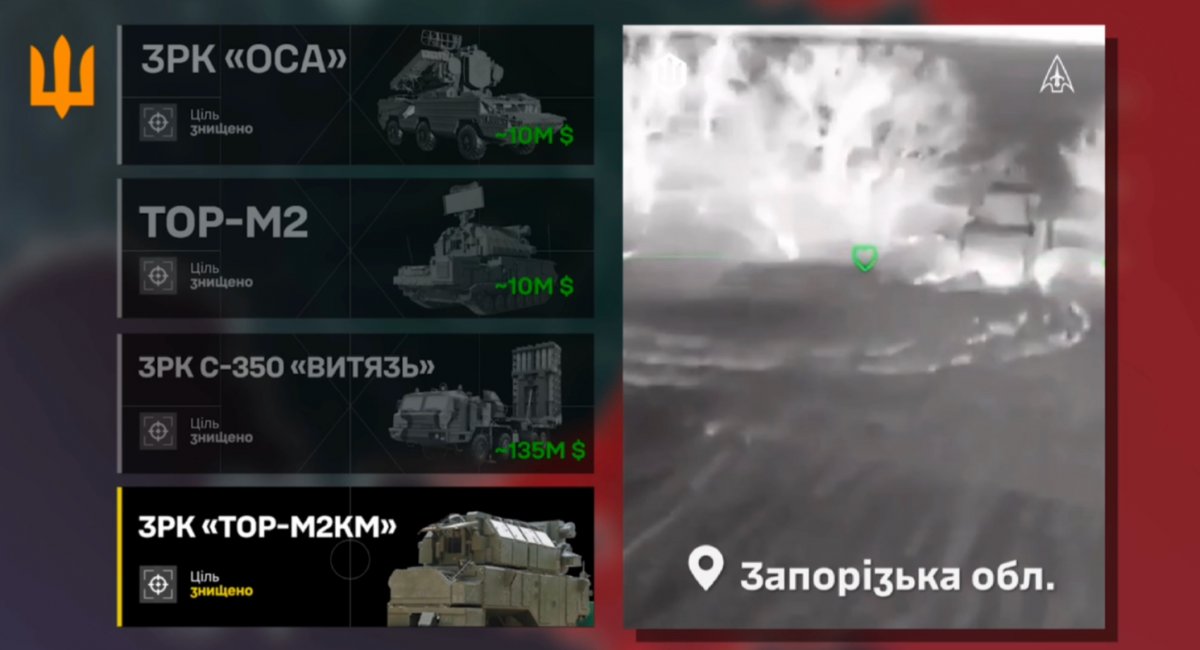 russian S-350 Vityaz, Tor-M2KM, Tor-M2, and Osa surface-to-air missile systems Defense Express Ukraine Strikes russian Kasta-2E Radar 80 km Inside Belgorod Region (Video)