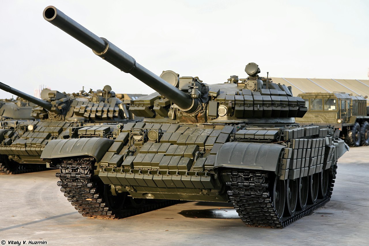 T-62МV is a modernized version of Т-62 with the addition of the Kontakt-1 dynamic protection system
