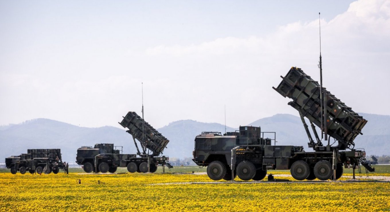 Patriot air defense system launchers