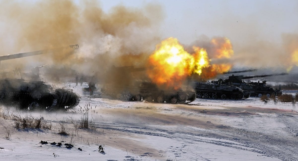 The army of the russian rederation conducts artillery fire / Illustrative photo from open sources