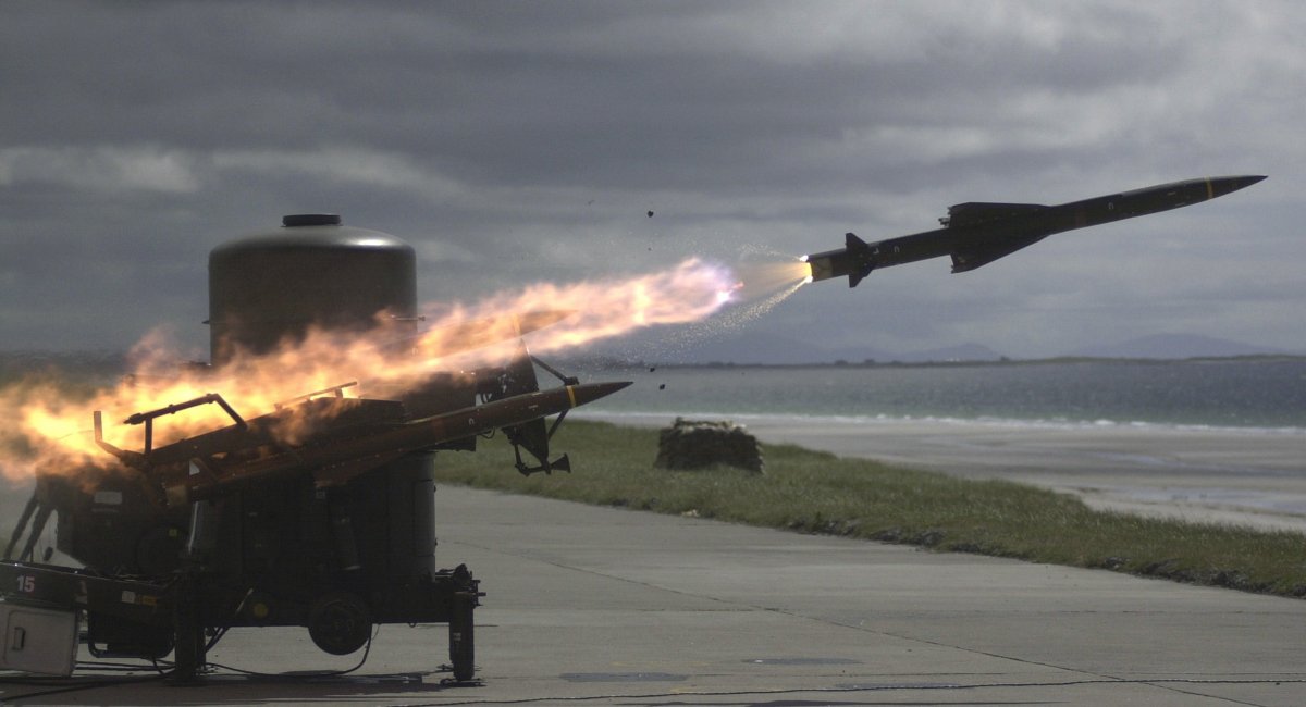 British Rapier surface-to-air missile system