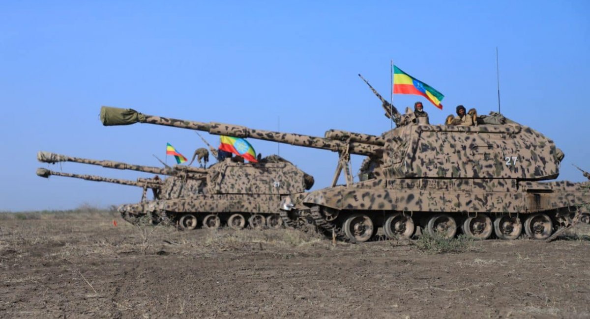 Ethiopian Msta-S self-propelled howitzers, approximately February 2023, Defense Express