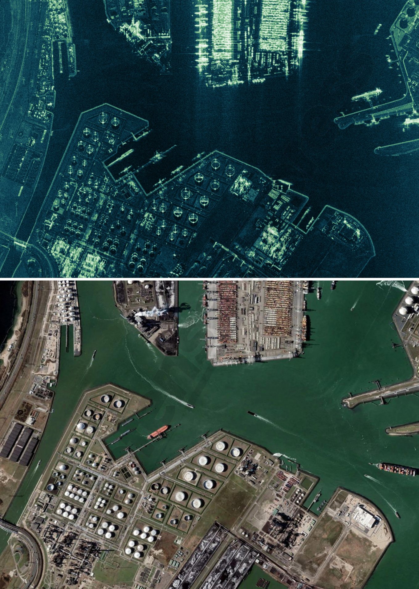 Rotterdam Port pictured with SAR technology