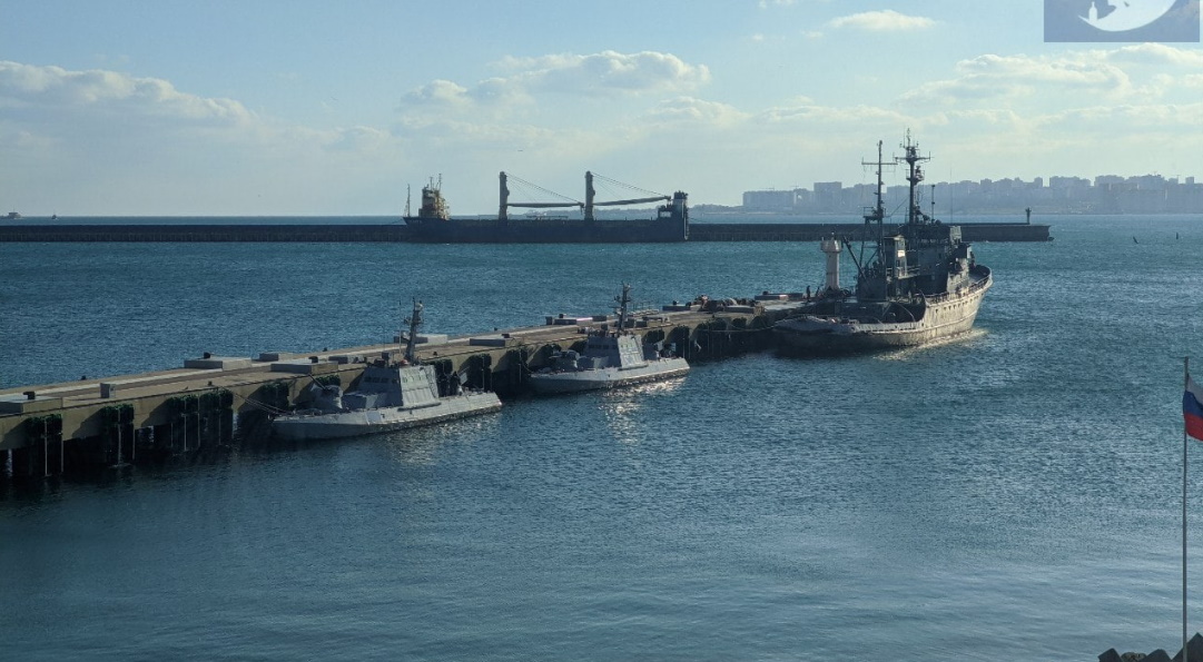 Ukrainian Navy boats that were captured by russia in Novorossiysk port, March 17, 2022