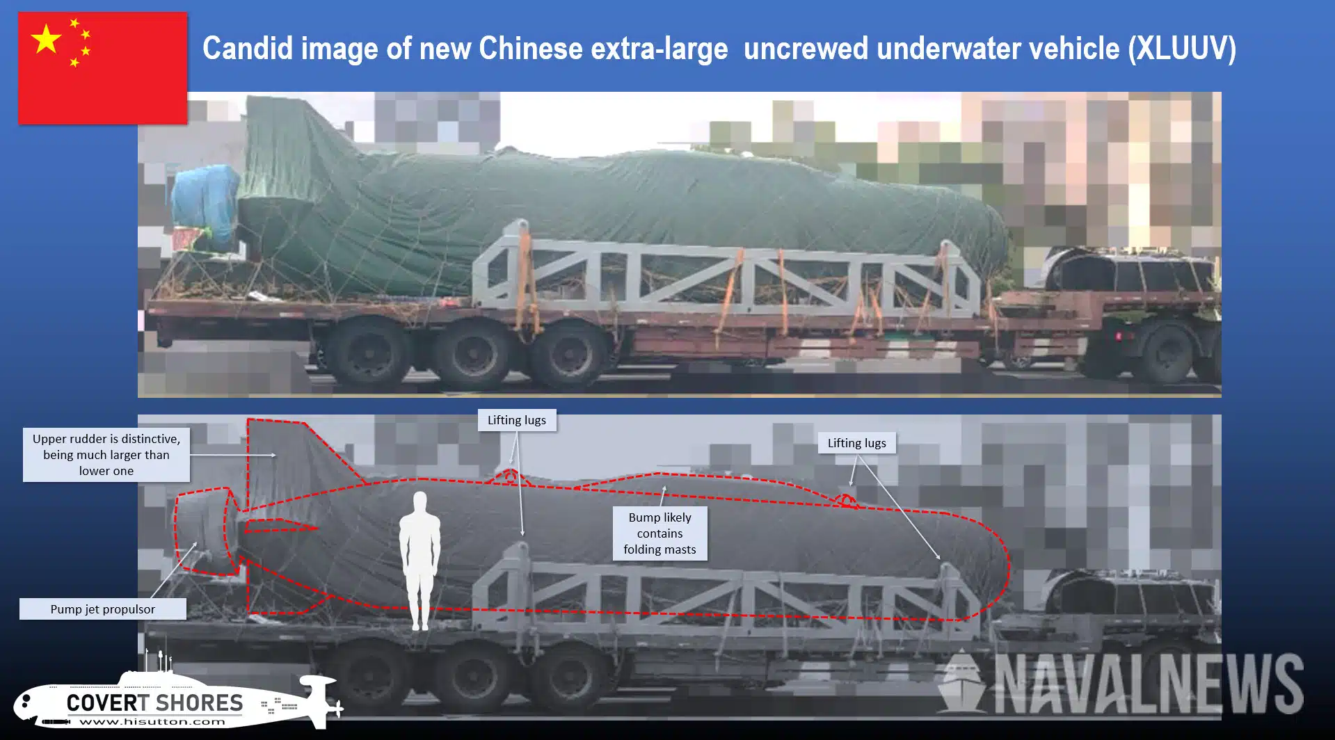 Newest chinese underwater drone, May 2025 / Photo credit: Naval News