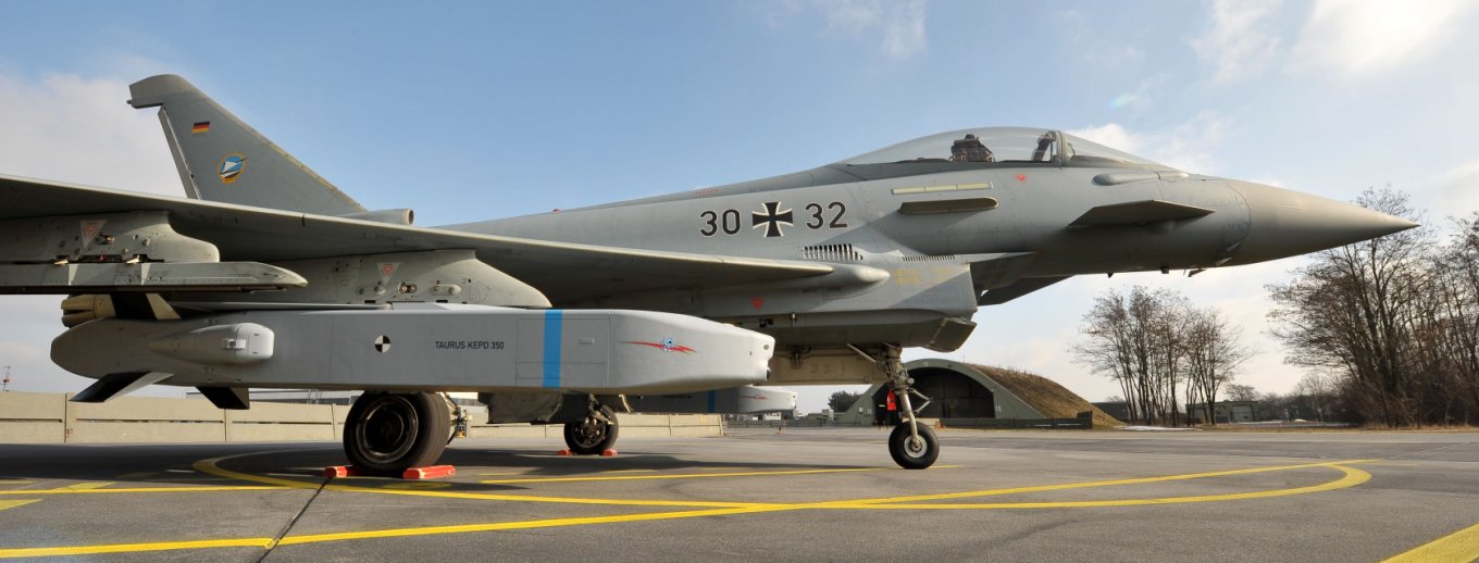 Eurofighter Typhoon with a Taurus KEPD 350E missile, MDBA, Defense Express