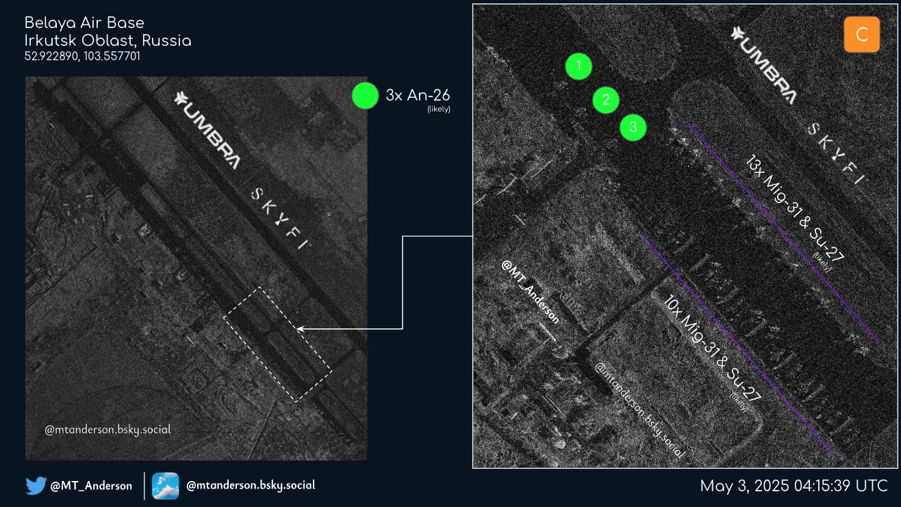 Defense Express russia's Belaya Air Base in Siberia Sees Buildup of russian Tu-95MS and Tu-22M3 Strategic Bombers and Possibly Kinzhal-Carrying MiG-31 Aircraft